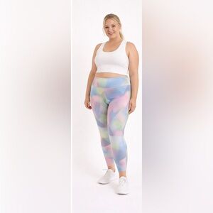 Mono B Pastel Kaleidoscope Leggings High Waist Activewear Yoga Gym 1X